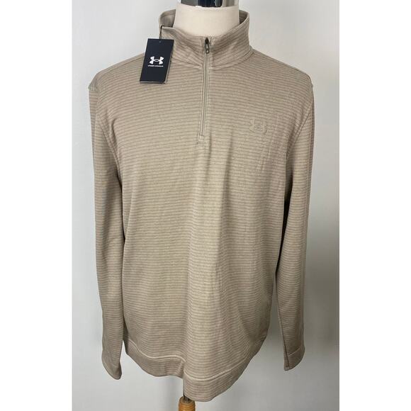 NEW Under Armour Golf Storm 1/4 zip stripe performance pullover sweater, XL - Picture 1 of 4